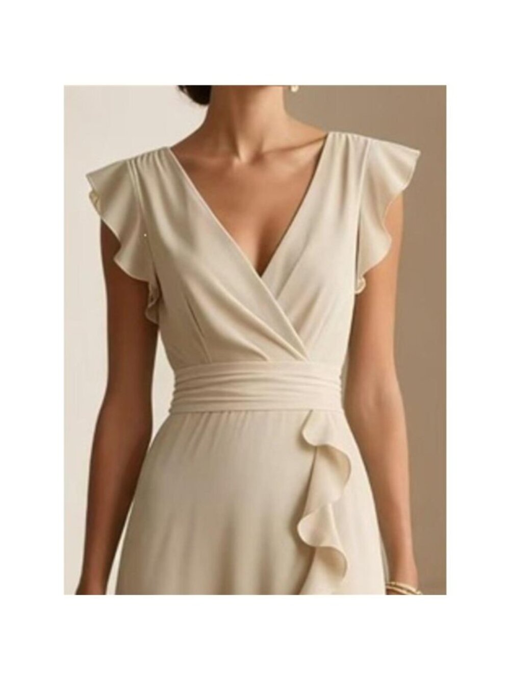 Ruffled Surplice Maxi Dress